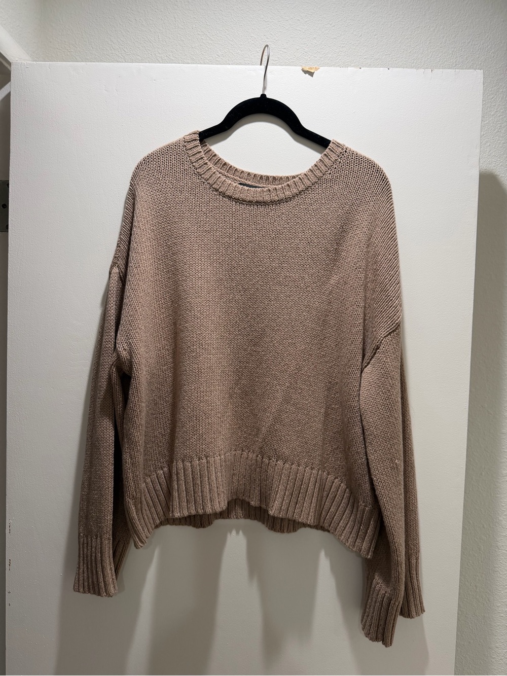 Jenni Kayne Relaxed Crewneck Sweater in Taupe - Picture 2 of 4